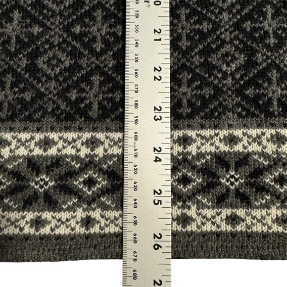 Vintage Mens Black Canyon 100% Wool Sweater Grey Norwegian Style Made In Canada - Picture 9 of 12